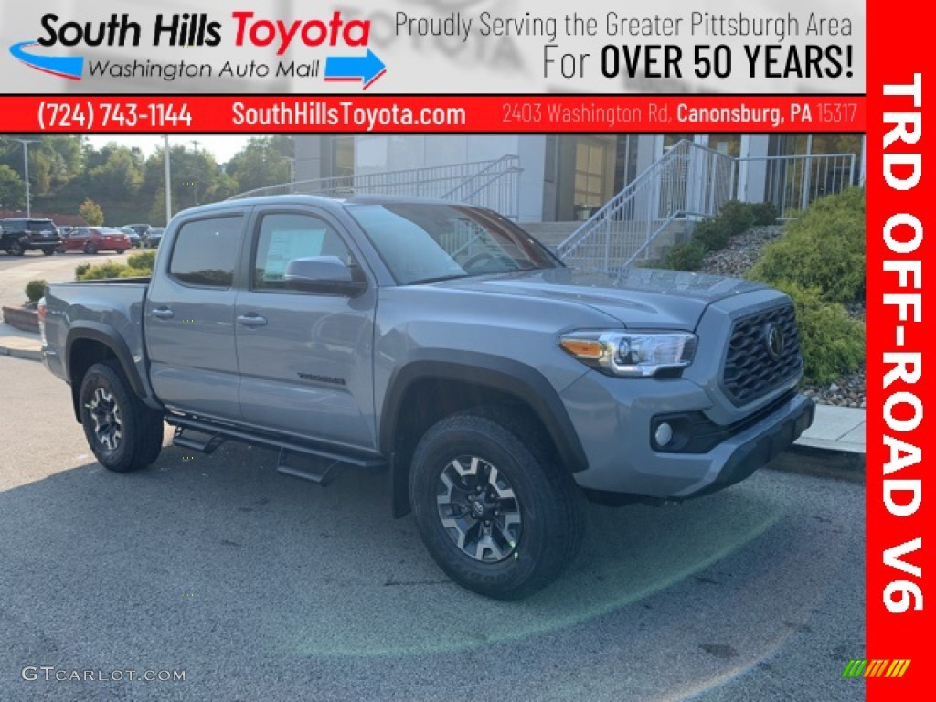 2021 Tacoma TRD Off Road Double Cab 4x4 - Lunar Rock / TRD Cement/Black photo #1