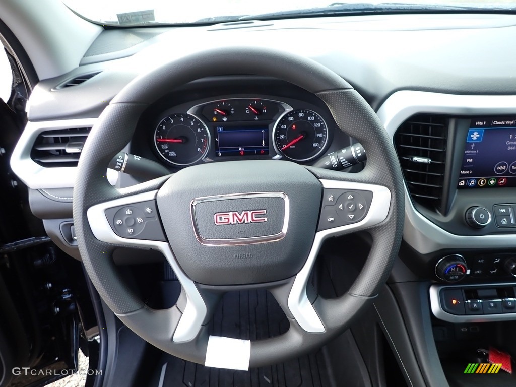 2021 GMC Acadia SLE AWD Jet Black Steering Wheel Photo #139790062