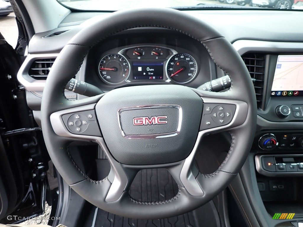 2021 GMC Acadia AT4 AWD Jet Black Steering Wheel Photo #139791616