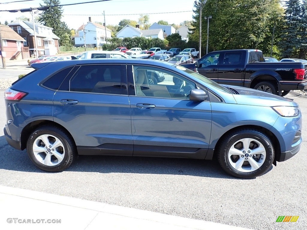 2019 Edge SE AWD - Blue Metallic / Dune photo #7