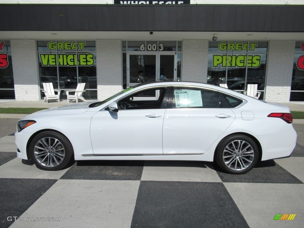 2017 Genesis G80 AWD - Casablanca White / Black Monotone photo #1