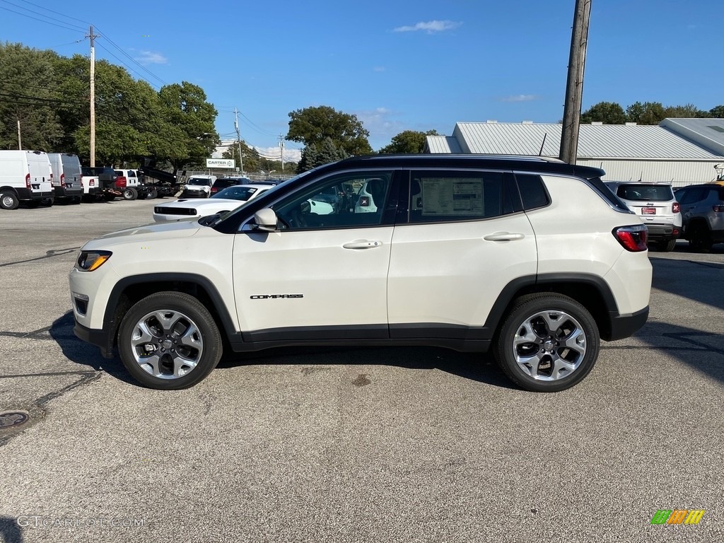 Pearl White Tri–Coat 2021 Jeep Compass Limited 4x4 Exterior Photo #139797622