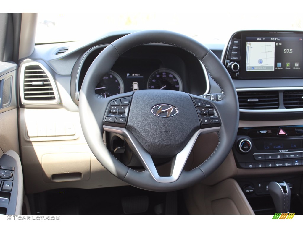 2021 Hyundai Tucson Ulitimate Beige Steering Wheel Photo #139800382