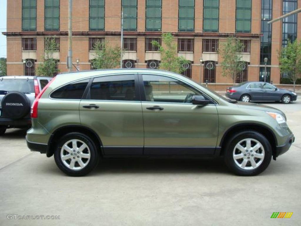 2008 CR-V EX 4WD - Green Tea Metallic / Ivory photo #5