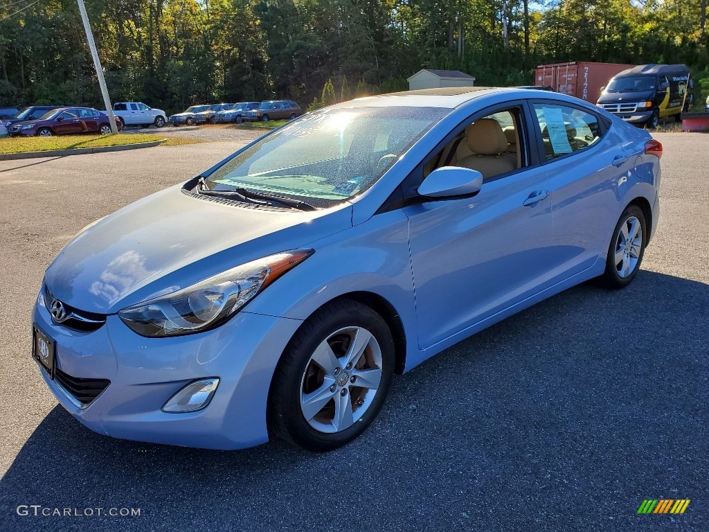 2012 Elantra GLS - Blue Sky Metallic / Beige photo #1