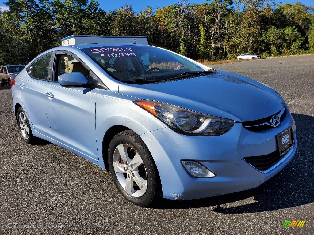 2012 Elantra GLS - Blue Sky Metallic / Beige photo #2