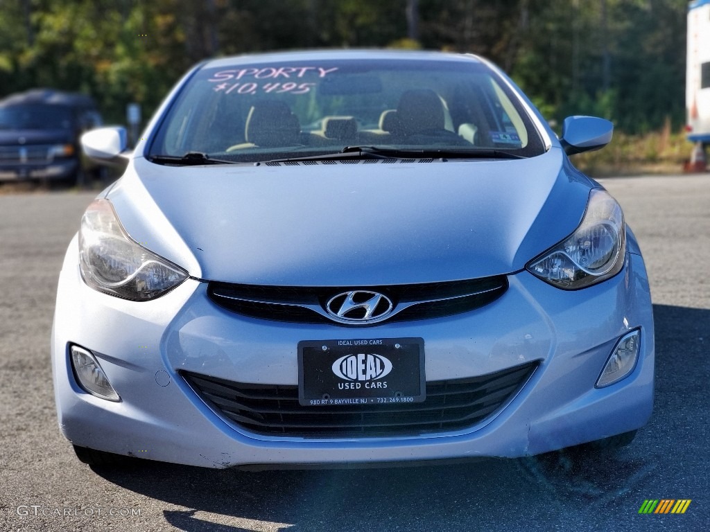 2012 Elantra GLS - Blue Sky Metallic / Beige photo #3