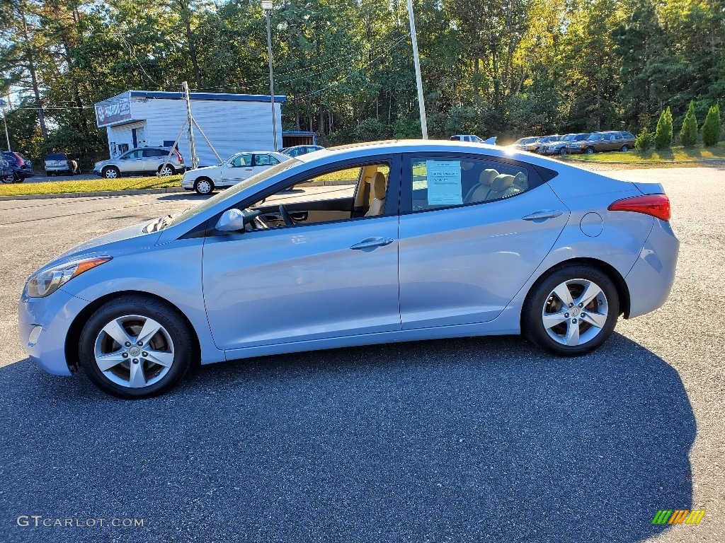 2012 Elantra GLS - Blue Sky Metallic / Beige photo #4