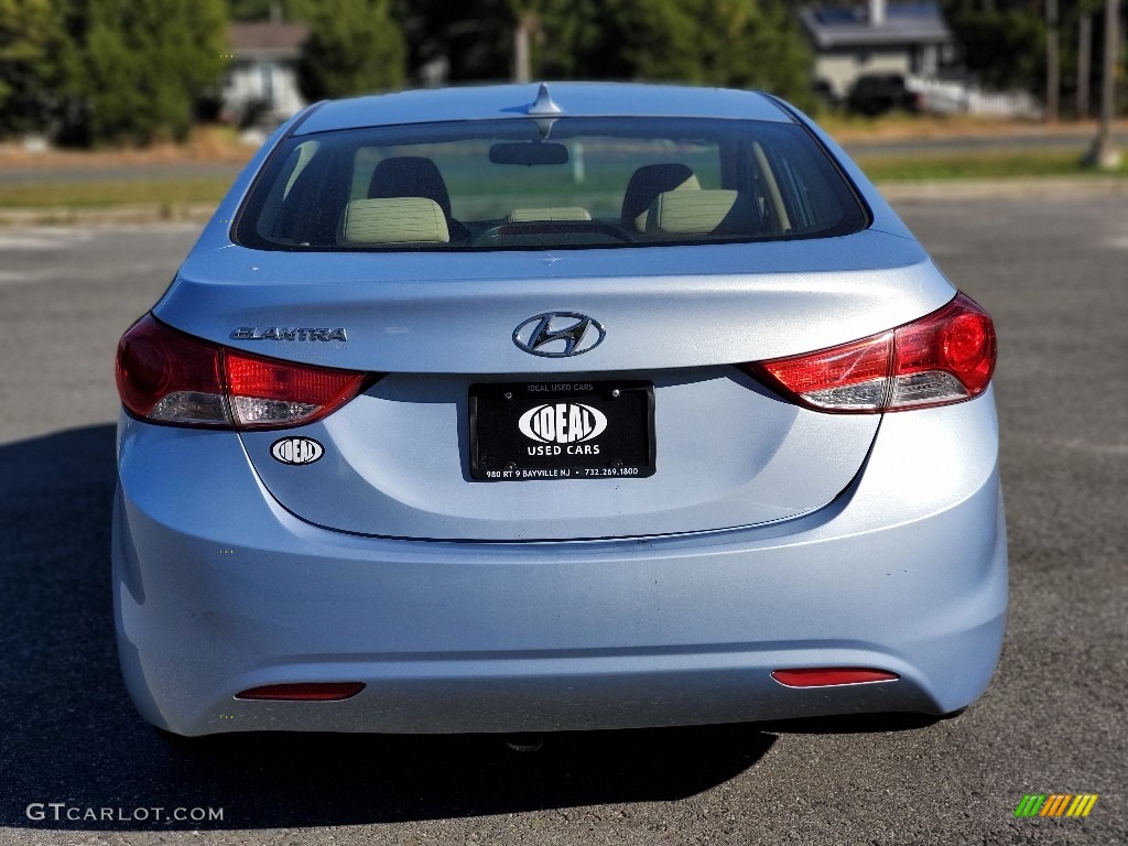 2012 Elantra GLS - Blue Sky Metallic / Beige photo #6