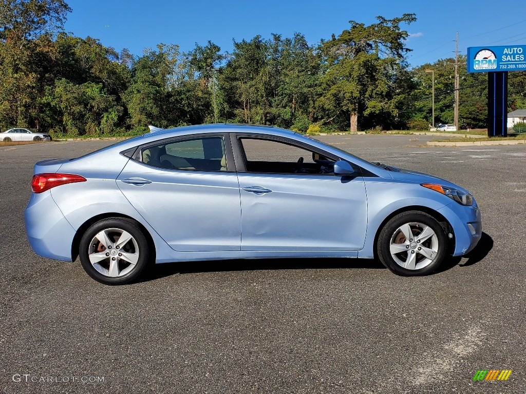 2012 Elantra GLS - Blue Sky Metallic / Beige photo #8