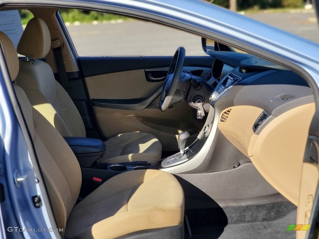 2012 Elantra GLS - Blue Sky Metallic / Beige photo #11