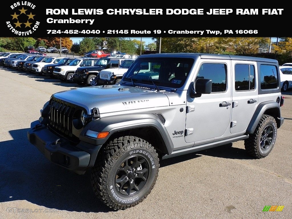 2020 Wrangler Unlimited Willys 4x4 - Billet Silver Metallic / Black photo #1