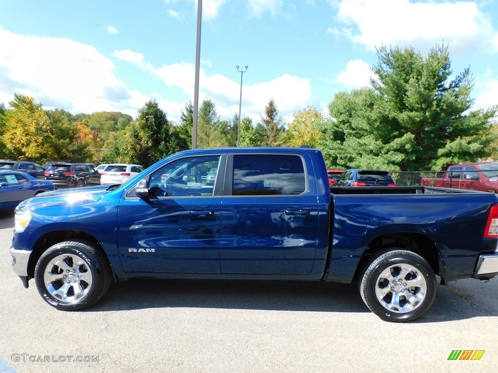 Patriot Blue Pearl 2021 Ram 1500 Big Horn Crew Cab 4x4 Exterior Photo #139808619