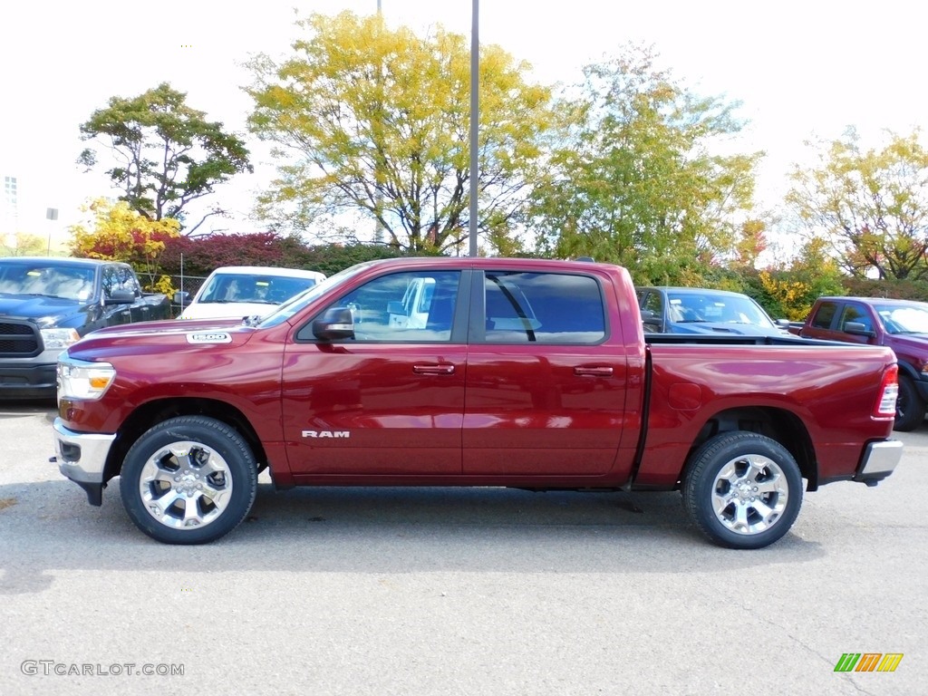 Delmonico Red Pearl 2021 Ram 1500 Big Horn Crew Cab 4x4 Exterior Photo #139809024