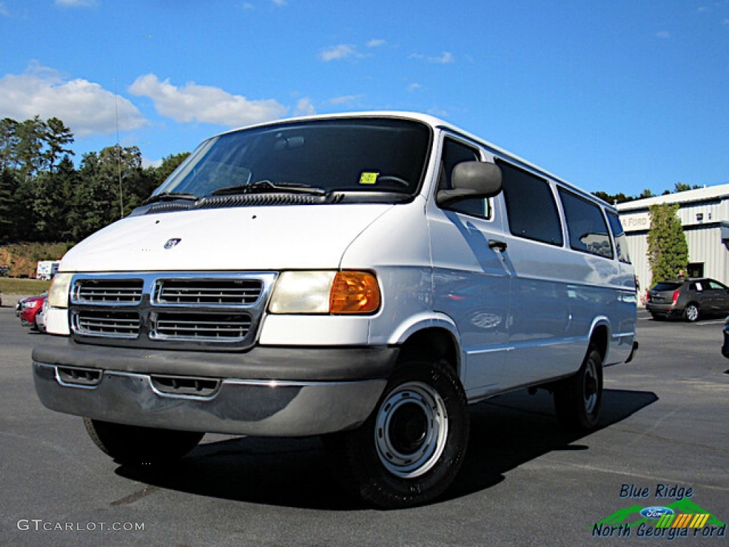 2002 Ram Van 3500 Passenger - Bright White / Dark Slate Gray photo #1