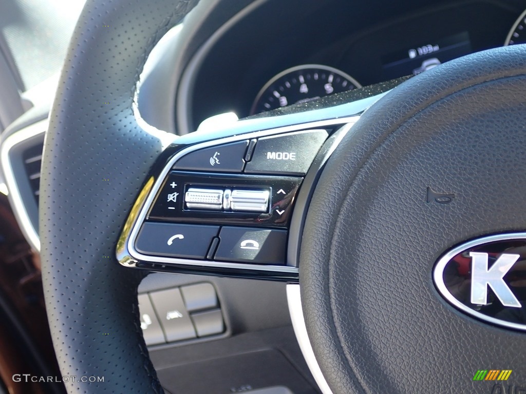 2021 Kia Sportage S AWD Black Steering Wheel Photo #139812288