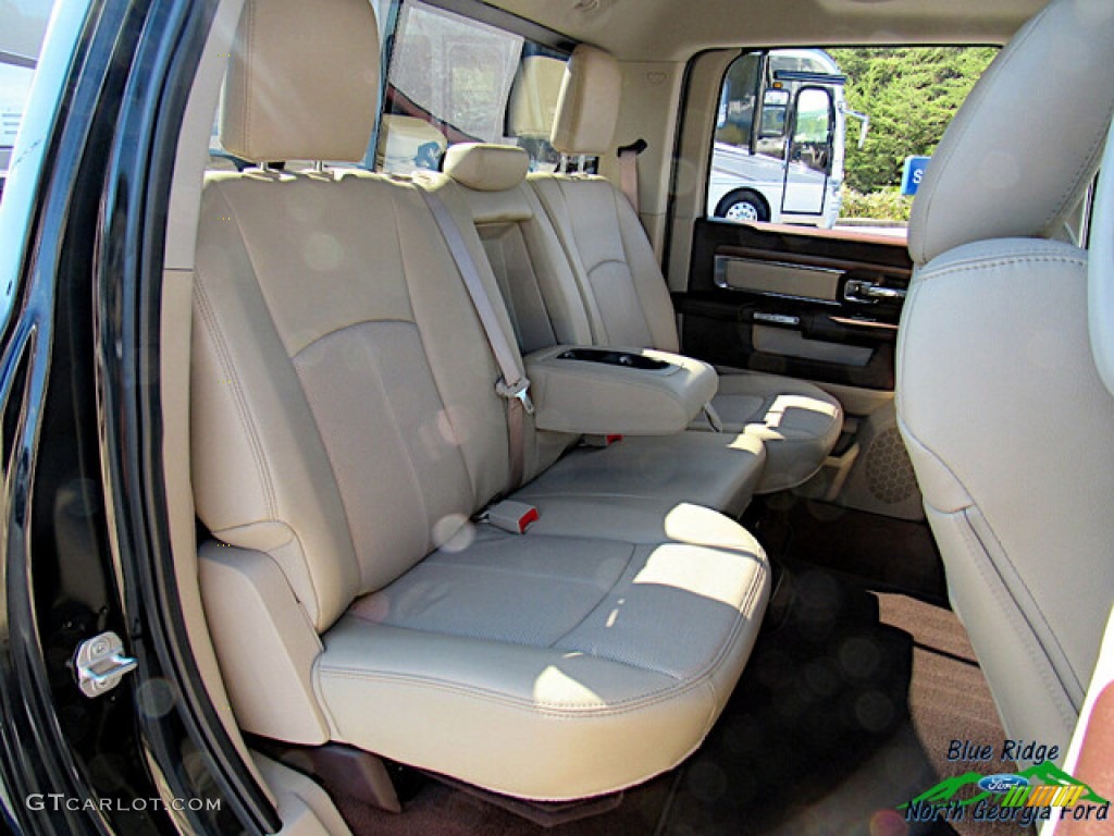 2018 1500 Laramie Crew Cab 4x4 - Brilliant Black Crystal Pearl / Canyon Brown/Light Frost Beige photo #13