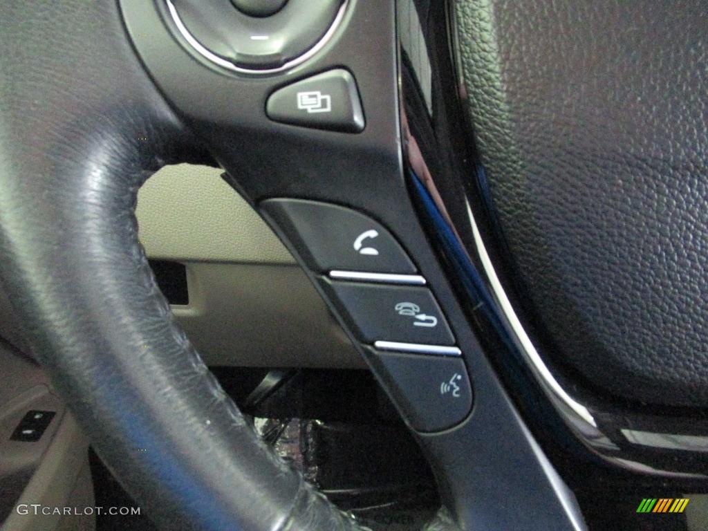 2016 Honda Pilot Touring AWD Black Steering Wheel Photo #139814208