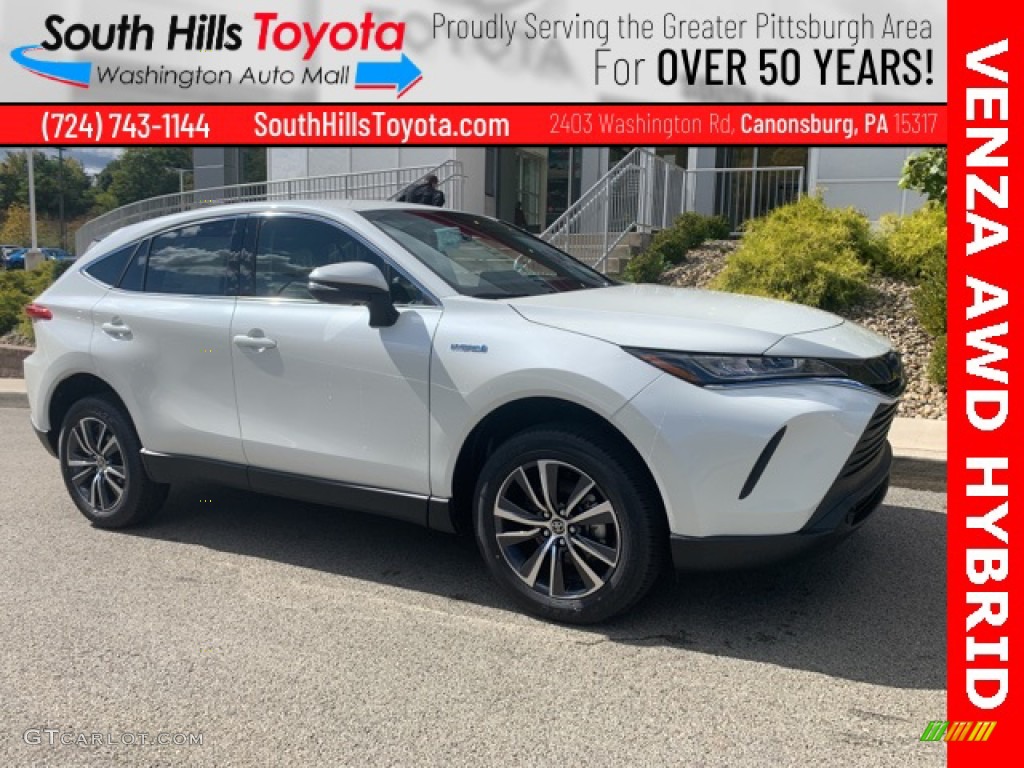 2021 Venza Hybrid LE AWD - Blizzard White Pearl / Boulder photo #1
