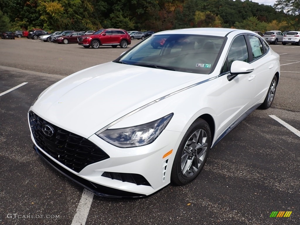 Hyper White 2021 Hyundai Sonata SEL Exterior Photo #139818458