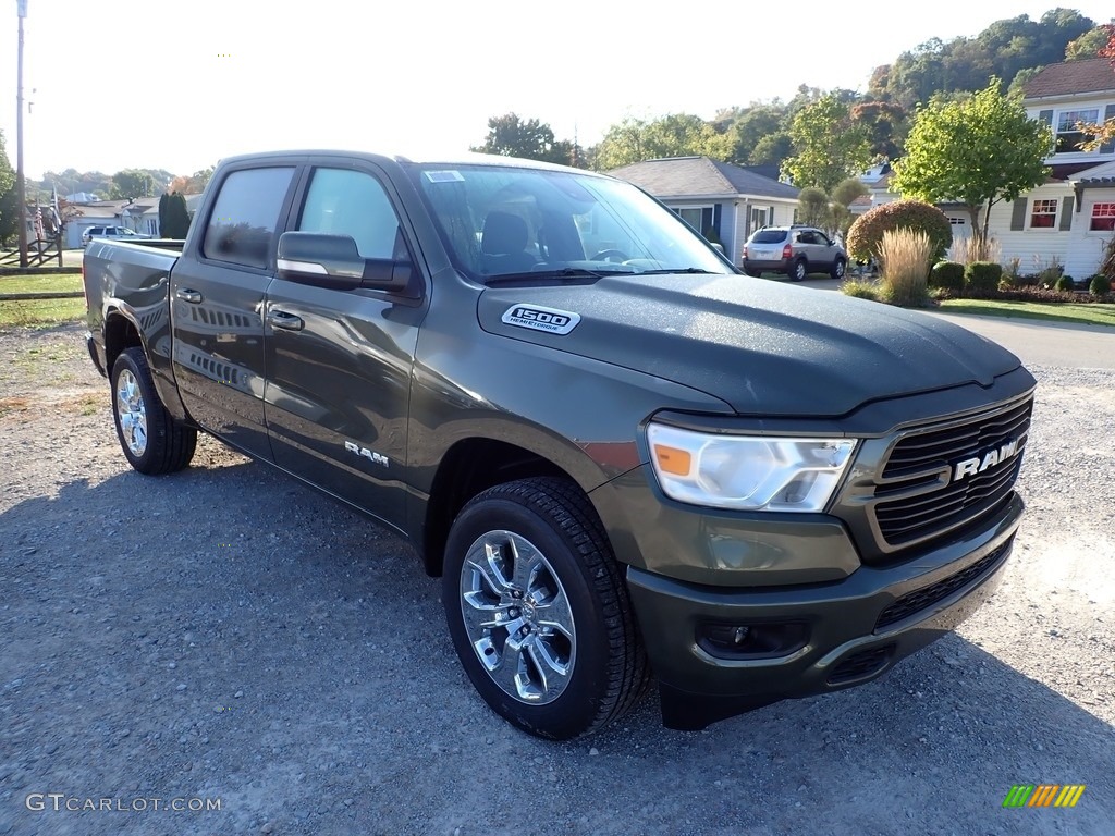 2021 1500 Big Horn Crew Cab 4x4 - Olive Green Pearl / Black photo #8