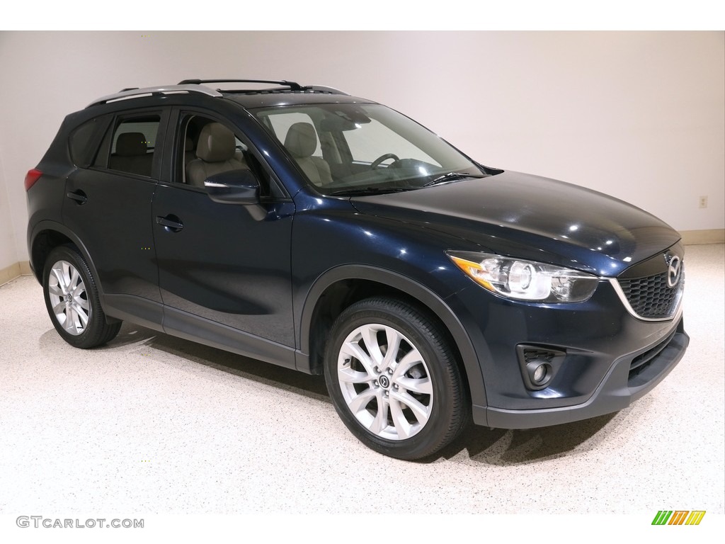 Deep Crystal Blue Mica 2015 Mazda CX-5 Grand Touring AWD Exterior Photo #139819725