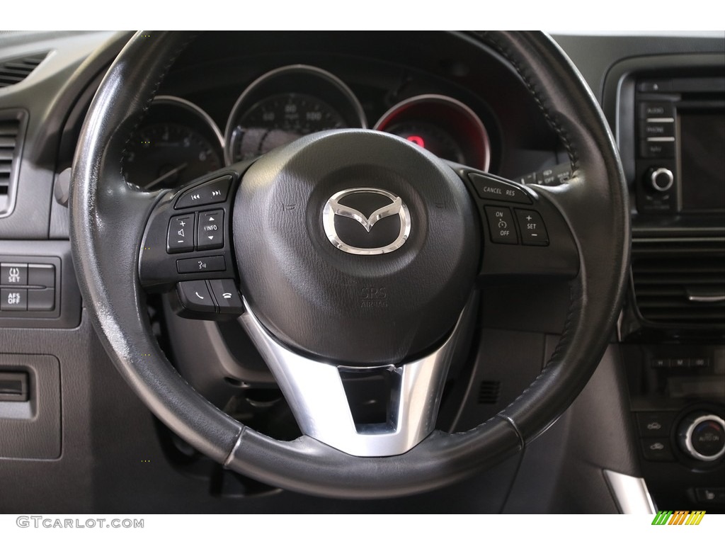 2015 Mazda CX-5 Grand Touring AWD Sand Steering Wheel Photo #139819824