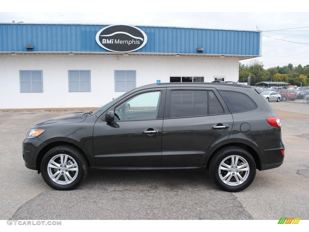 2012 Santa Fe Limited V6 - Black Forest Green / Beige photo #2