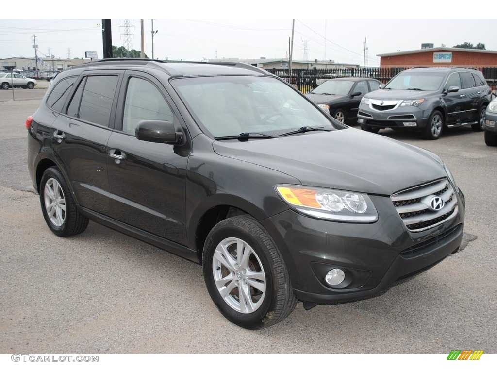 2012 Santa Fe Limited V6 - Black Forest Green / Beige photo #7