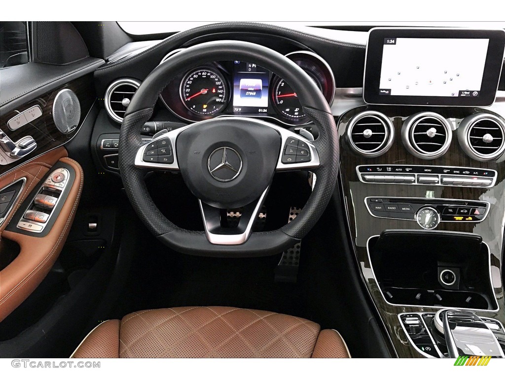 2017 Mercedes-Benz C 300 Sedan designo Saddle Brown/Black Dashboard Photo #139823040