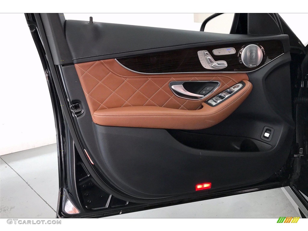 2017 Mercedes-Benz C 300 Sedan designo Saddle Brown/Black Door Panel Photo #139823655