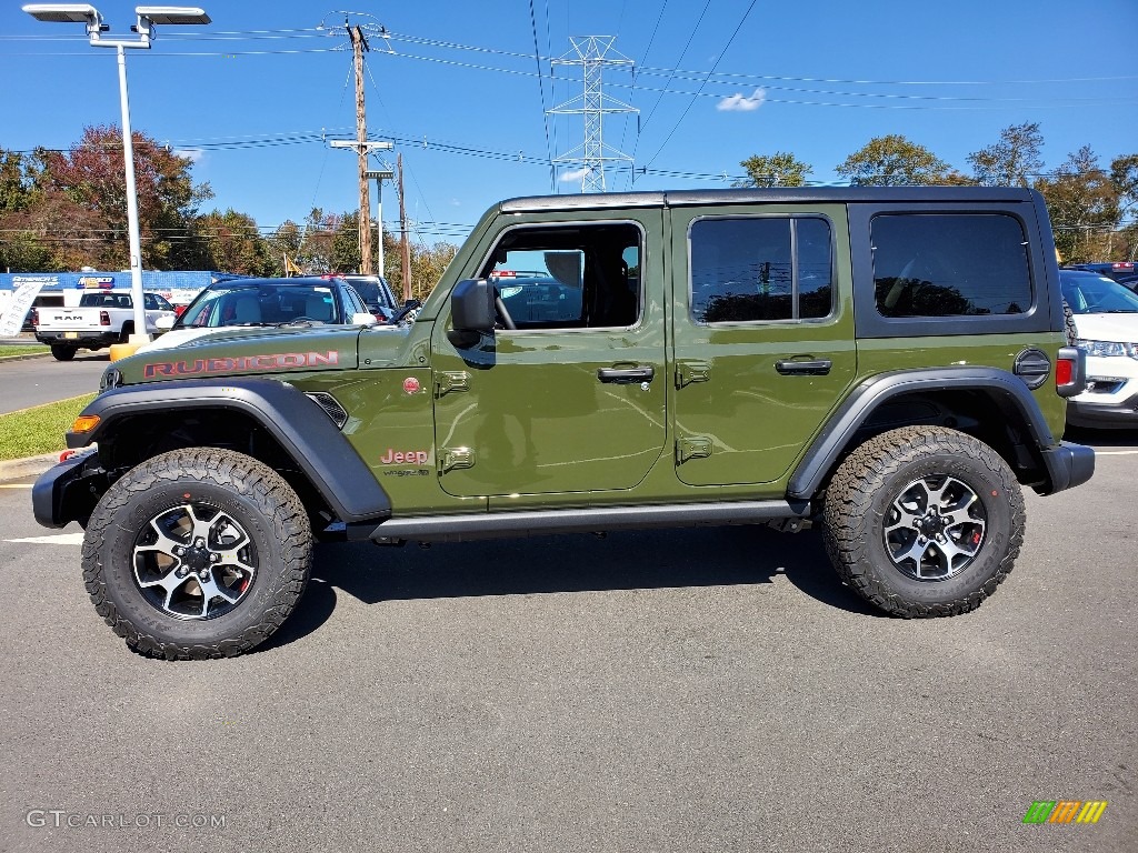 Sarge Green 2021 Jeep Wrangler Unlimited Rubicon 4x4 Exterior Photo #139825542
