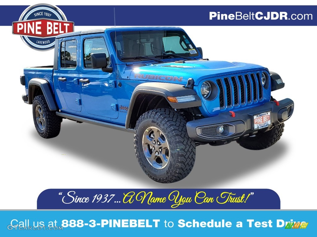 2021 Gladiator Rubicon 4x4 - Hydro Blue Pearl / Black photo #1