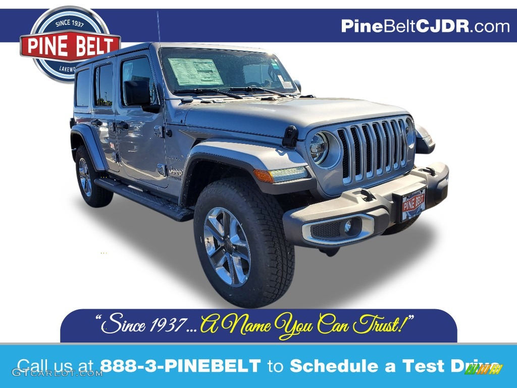 2021 Wrangler Unlimited Sahara 4x4 - Billet Silver Metallic / Black photo #1