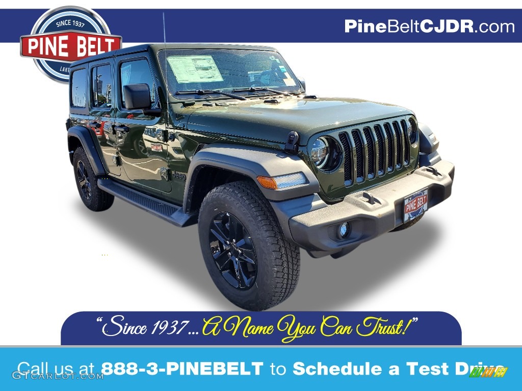 2021 Wrangler Unlimited Sport 4x4 - Sarge Green / Black photo #1