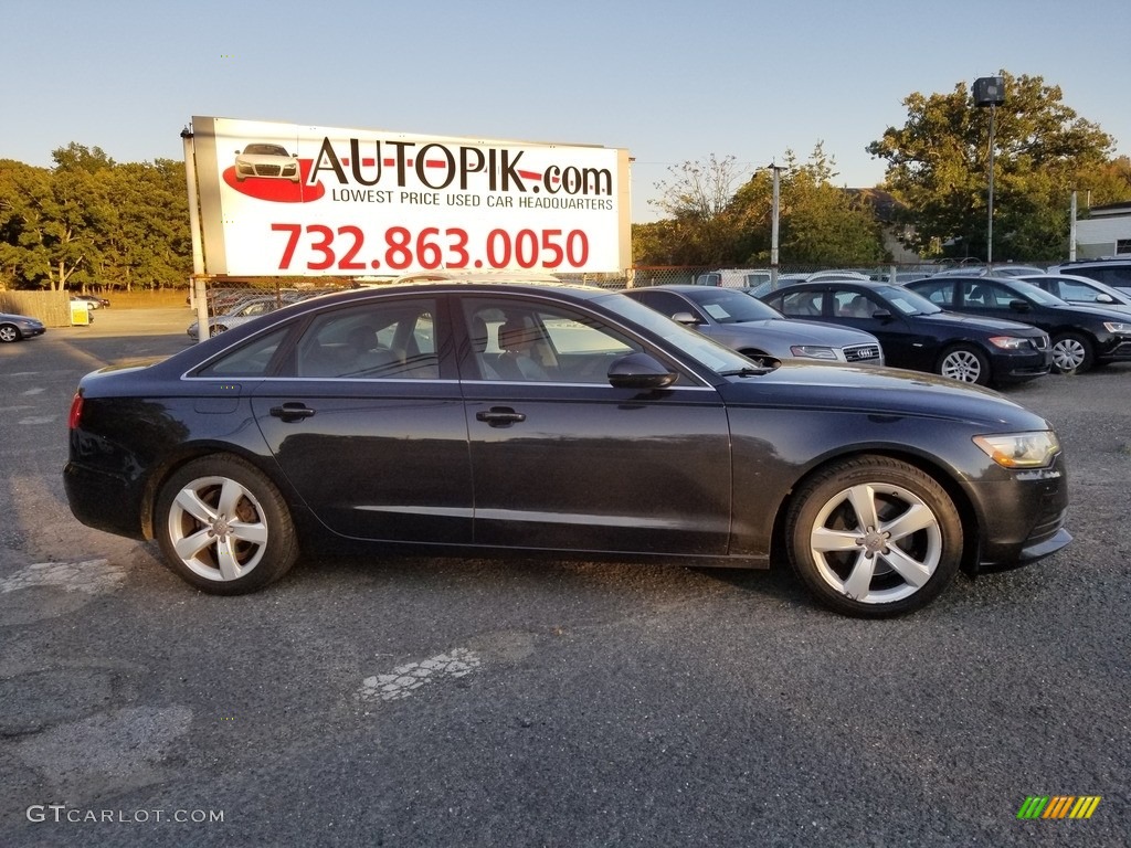 2012 A6 2.0T Sedan - Moonlight Blue Metallic / Nougat Brown photo #2