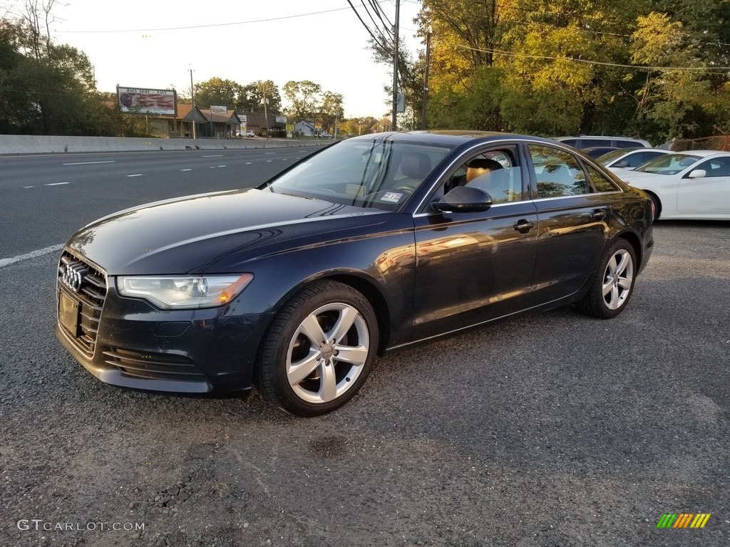 2012 A6 2.0T Sedan - Moonlight Blue Metallic / Nougat Brown photo #6