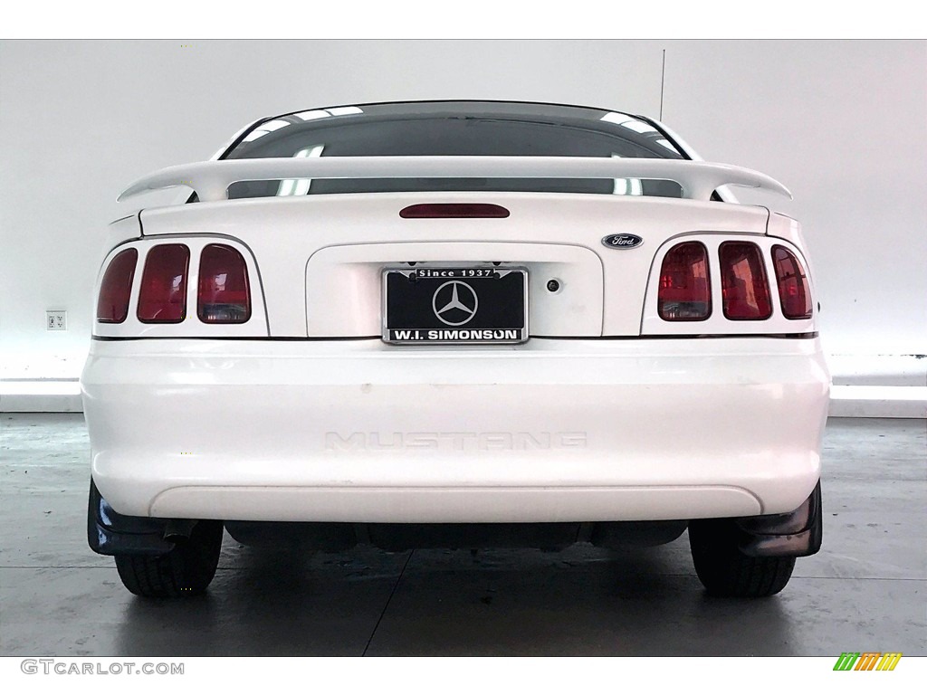 1998 Mustang V6 Coupe - Ultra White / Medium Graphite photo #3