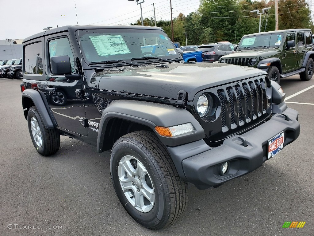 Black 2021 Jeep Wrangler Sport 4x4 Exterior Photo #139831437