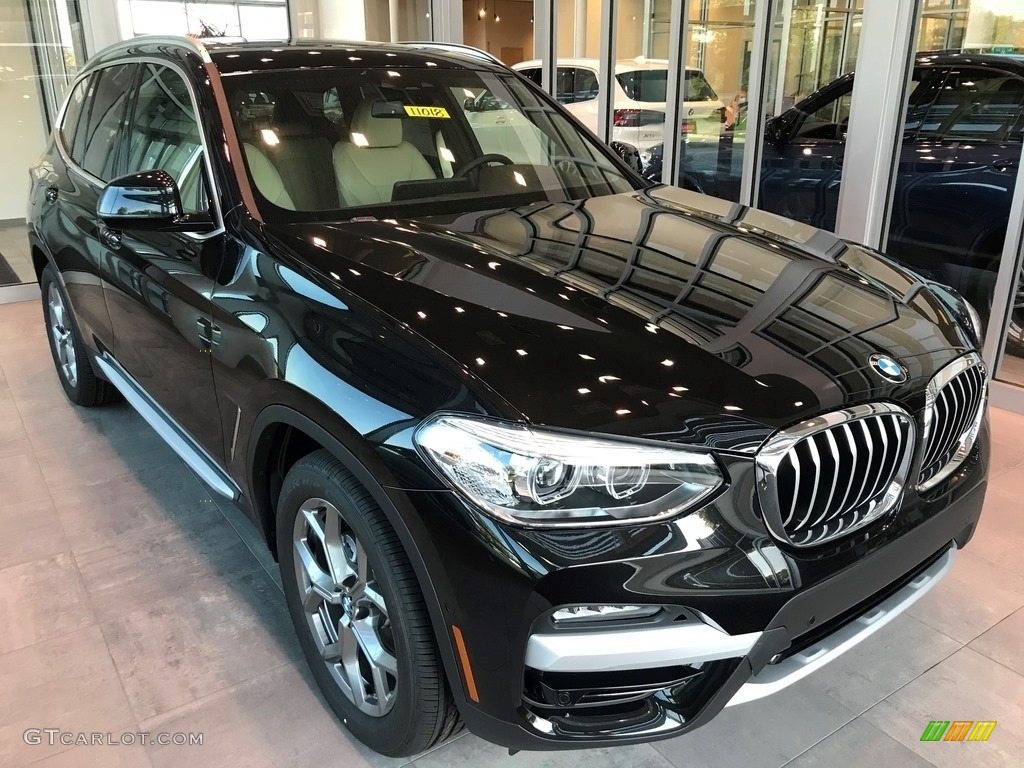 2021 X3 xDrive30i - Black Sapphire Metallic / Canberra Beige/Black photo #1