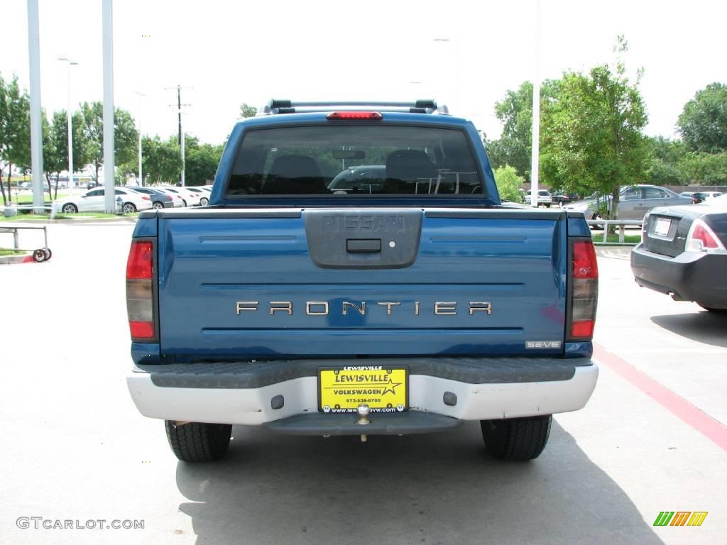 2001 Frontier SE V6 Crew Cab - Electric Blue Metallic / Gray photo #4