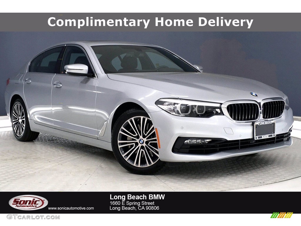 2017 5 Series 530i Sedan - Glacier Silver Metallic / Black photo #1