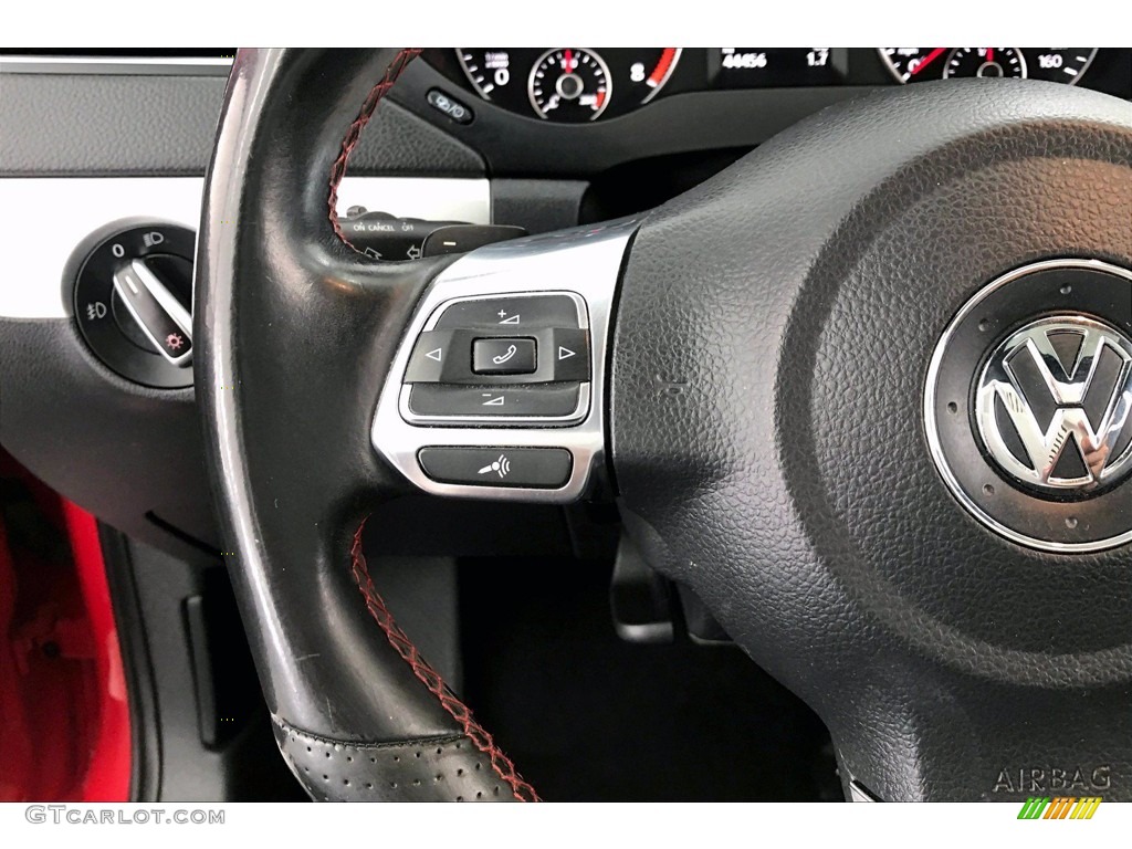 2014 Volkswagen Jetta GLI Autobahn Titan Black Steering Wheel Photo #139833612