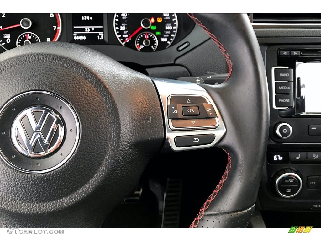2014 Volkswagen Jetta GLI Autobahn Titan Black Steering Wheel Photo #139833630