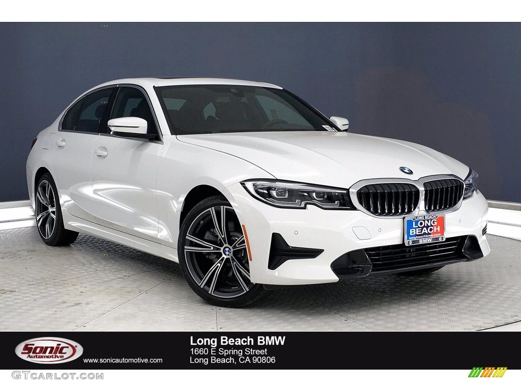 2021 3 Series 330i Sedan - Alpine White / Black photo #1