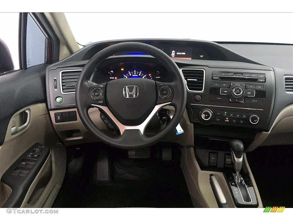 2014 Civic LX Sedan - Crimson Pearl / Gray photo #4