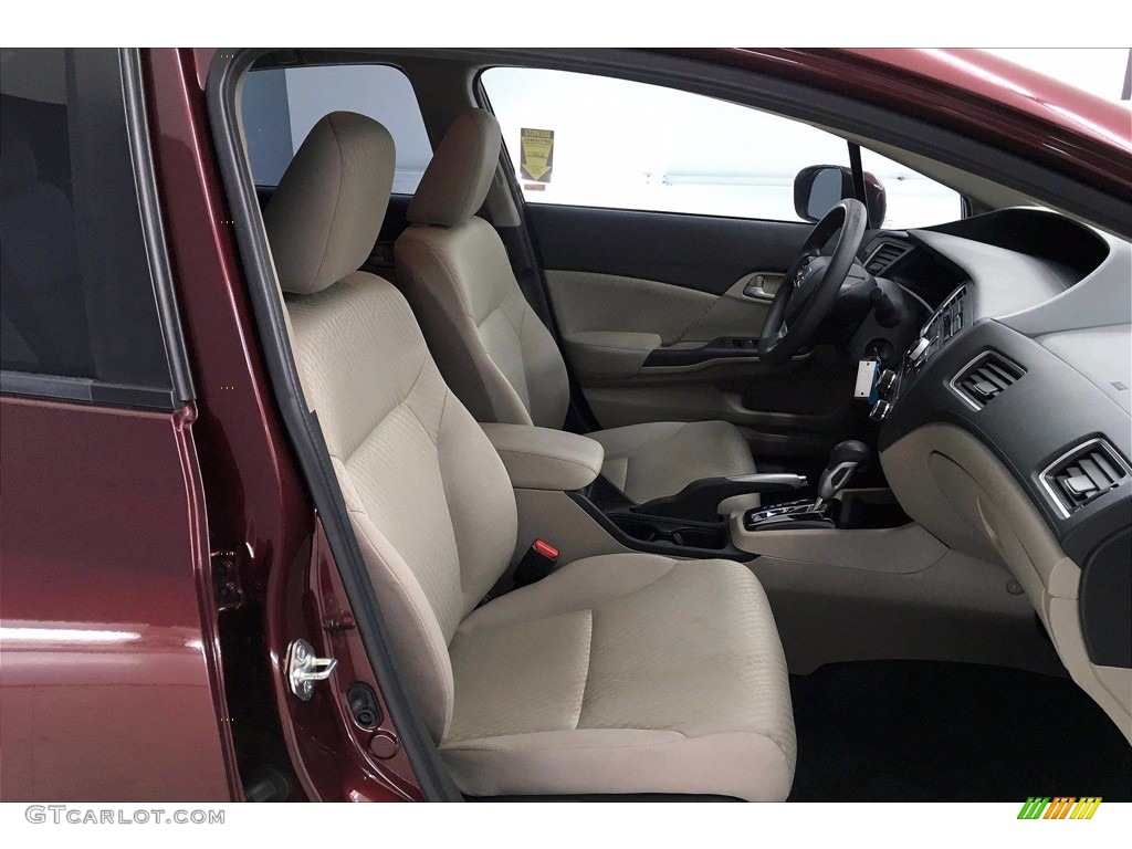 2014 Civic LX Sedan - Crimson Pearl / Gray photo #6