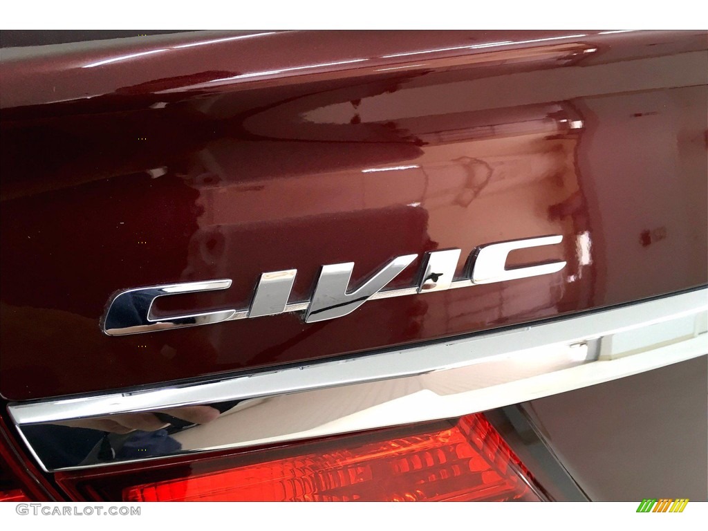 2014 Civic LX Sedan - Crimson Pearl / Gray photo #7