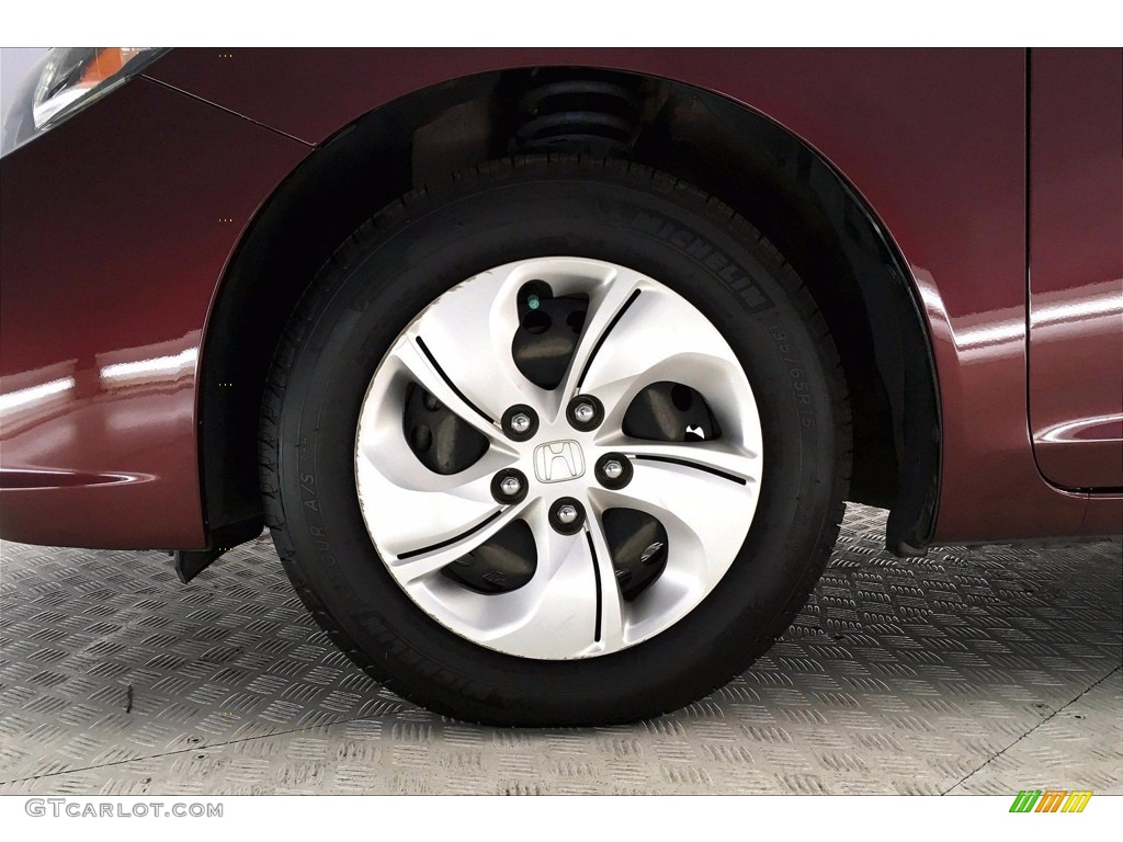 2014 Civic LX Sedan - Crimson Pearl / Gray photo #8