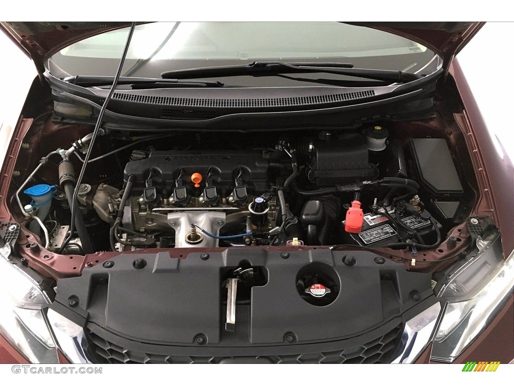 2014 Civic LX Sedan - Crimson Pearl / Gray photo #9